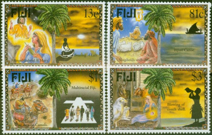 Rare Postage Stamp Fiji 1996 Christmas Set of 4 SG971-974 V.F MNH