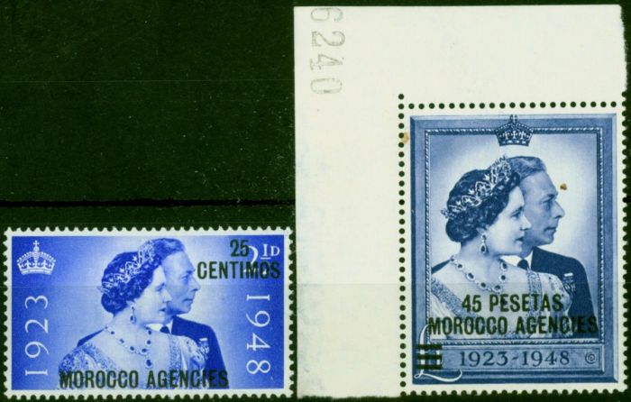 Morocco Agencies 1948 RSW Set of2 SG176-177 Fine MNH . King George VI (1936-1952) Mint Stamps