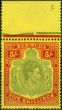 Collectible Postage Stamp from Bermuda 1945 5s Green & Red-Pale Yellow SG118e HPF 2a V.F MNH