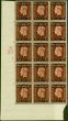 Old Postage Stamp Morocco Agencies 1937 15c on 1 1/2d Red-Brown SG167 V.F MNH Control Corner Black of 15