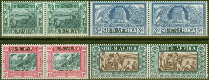 Collectible Postage Stamp from S.W.A 1938 Vortrekker set of 4 SG105-108 Fine Mtd Mint