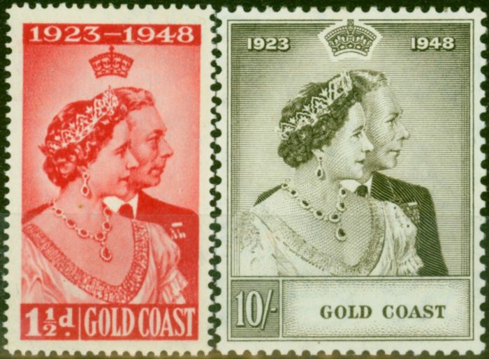 Gold Coast 1948 RSW Set of 2 SG147-148 Fine LMM  King George VI (1936-1952) Collectible Royal Silver Wedding Stamp Sets