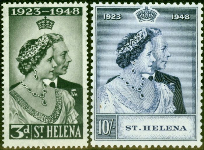 St Helena 1948 RSW Set of 2 SG143-144 Very Fine MNH King George VI (1936-1952) Collectible Royal Silver Wedding Stamp Sets