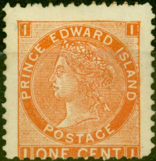 Valuable Postage Stamp from Prince Edward Is 1872 1c Orange SG34 Fine Unused