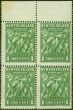 Valuable Postage Stamp from Newfoundland 1932 1c Green SG209b Line P.13 Fine MNH Block of 4