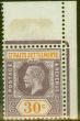 Old Postage Stamp from Straits Settlements 1914 30c Dull Purple & Orange SG207 Fine MNH
