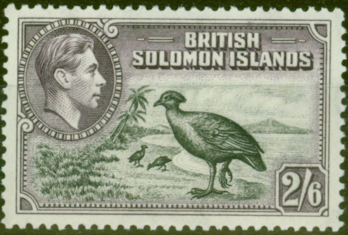 Collectible Postage Stamp from Solomon Islands 1939 2s6d Black & Violet SG70 V.F MNH