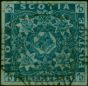 Nova Scotia 1851 3d Deep Blue SG2 V.F.U . Queen Victoria (1840-1901) Used Stamps