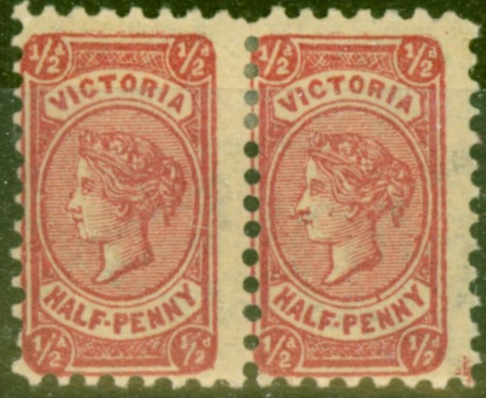Collectible Postage Stamp from Victoria 1874 1/2d Rose-Red SG176 Fine Mtd Mint Pair