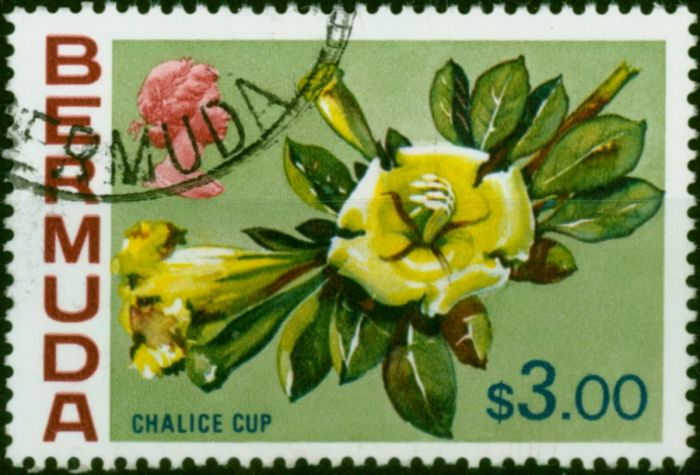 Bermuda 1975 $3 Chalice Cup SG265a Fine Used (6) . Queen Elizabeth II (1952-2022) Used Stamps