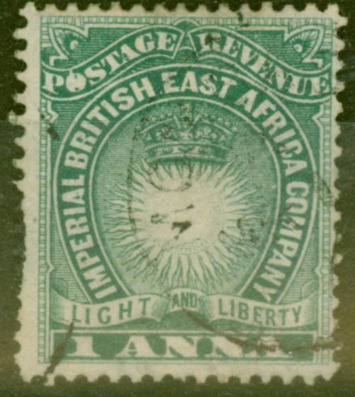 Collectible Postage Stamp from B.E.A KUT 1890 1a Blue-Green SG5 Fine Used