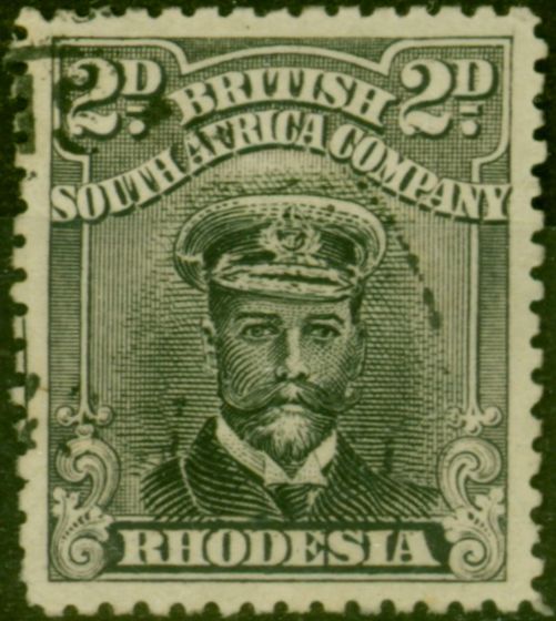 Old Postage Stamp Rhodesia 1918 2d Black & Grey SG257 Fine Used