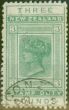 Valuable Postage Stamp from New Zealand 1867 Stamp Duty £3 Green P.11 Wmk NZ R470