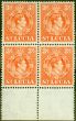 Collectible Postage Stamp from St. Lucia 1938 3d Orange SG133 P.14.25 x 14 Very Fine MNH Block of 4