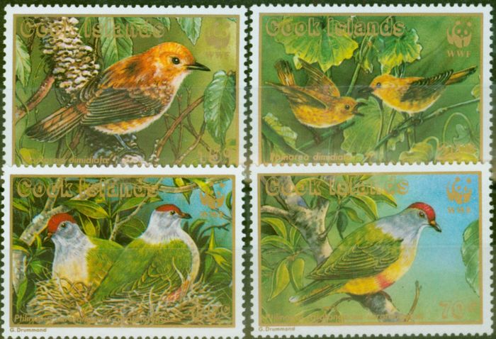 Valuable Postage Stamp from Cook Islands 1989 Endangered Birds set of 4 SG1222-1126 V.F. MNH