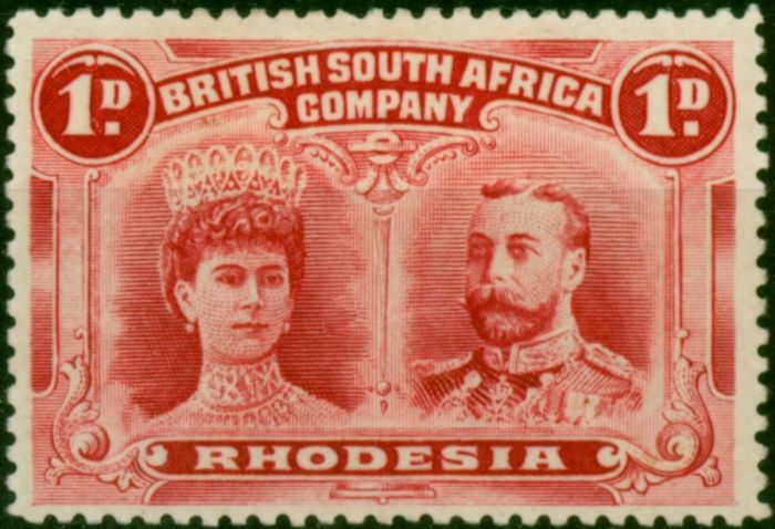 Rhodesia 1910 1d Rose-Red SG125 Fine MM  King George V (1910-1936) Rare Stamps