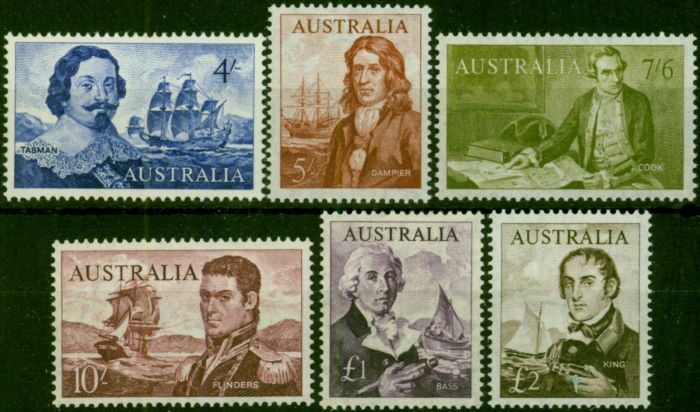 Australia 1963-64 Set of 6 SG355-360 V.F VLMM . Queen Elizabeth II (1952-2022) Mint Stamps