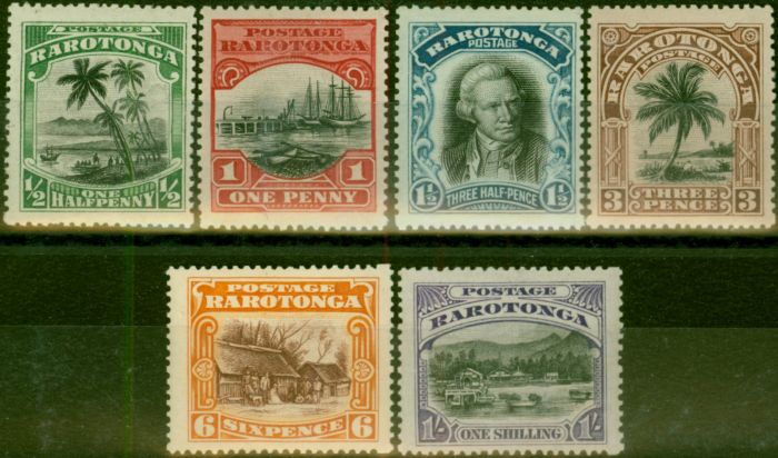 Collectible Postage Stamp Rarotonga 1920 Set of 6 SG70-75 Fine MM