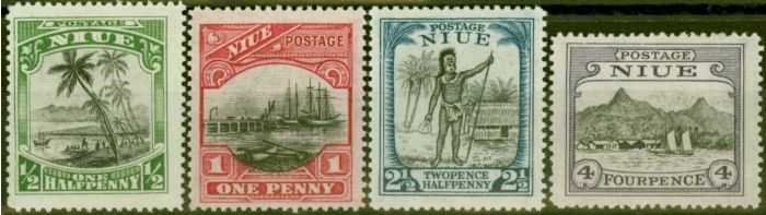 Old Postage Stamp from Niue 1925-27 set of 4 SG44-47 Fine & Fresh Mtd Mint