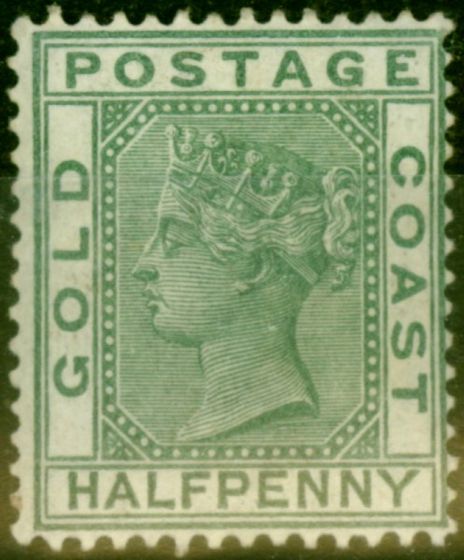 Collectible Postage Stamp from Gold Coast 1884 1/2d Dull Green SG11a Fine Mtd Mint