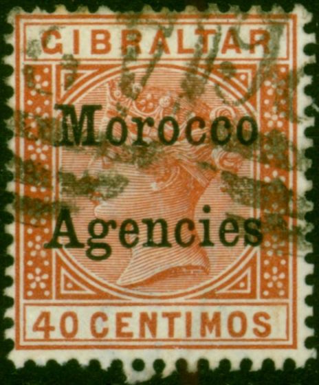 Morocco Agencies 1899 40c Orange-Brown SG13 Good Used  Queen Victoria (1840-1901) Valuable Stamps