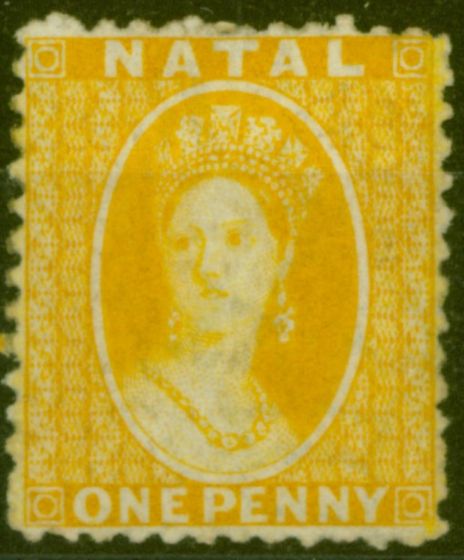 Collectible Postage Stamp from Natal 1869 1d Yellow Fiscal Fine & Fresh Mtd Mint