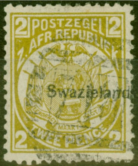 Rare Postage Stamp from Swaziland 1889 2d Olive-Bitre SG5 Fine Used