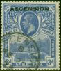 Valuable Postage Stamp from Ascension 1922 3d Bright Blue SG5 Fine Used