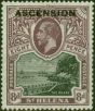 Rare Postage Stamp Ascension 1922 8d Black & Dull Purple SG6 Fine MM (2)