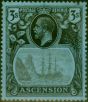 Valuable Postage Stamp from Ascension 1924 3s Grey-Black & Black-Blue SG20 Fine LMM