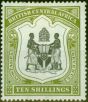 Collectible Postage Stamp from B.C.A Nyasaland 1900 10s Black & Olive-Green SG50a Fine Mtd Mint