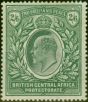 Old Postage Stamp B.C.A Nyasaland 1903 2s6d Grey-Green & Green SG63 Fine MM