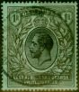 Old Postage Stamp from B.E.A KUT 1919 1R on Emerald Back Fine Used