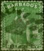 Rare Postage Stamp Barbados 1875 1/2d Bright Green SG67 Fine Used
