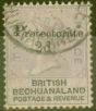 Rare Postage Stamp from Bechuanaland 1888 2d on 2d Lilac & Black SG42 V.F.U