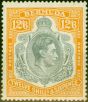 Old Postage Stamp Bermuda 1938 12s6d Grey & Brownish Orange SG120a Fine MM