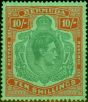 Rare Postage Stamp from Bermuda 1946 10s Dp Green & Dull Red-Green SG119d 'Flaw 16a' V.F. Very Lightly Mtd Mint