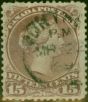 Valuable Postage Stamp Canada 1868 15c Pale Reddish Purple SG61a Fine Used (5)