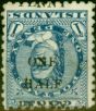 Collectible Postage Stamp from Cook Islands 1899 1/2d on 1d Blue SG21a Surch Inverted Fine MM Scarce