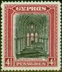 Collectible Postage Stamp Cyprus 1934 4 1/2pi Black & Crimson SG139 Fine LMM