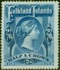 Old Postage Stamp from Falkland Islands 1898 2s6d Dp Blue SG41 Fine Mtd Mint