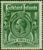 Valuable Postage Stamp from Falkland Islands 1923 3s Slate-Green SG80 Fine Very Lightly Mtd Mint