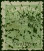Fiji 1878 2d on 3d Green SG36 P.12.5 Fine Used . Queen Victoria (1840-1901) Used Stamps