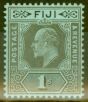 Valuable Postage Stamp from Fiji 1911 1s Black-Green SG122 V.F Very Lightly Mtd Mint