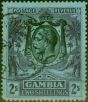 Rare Postage Stamp from Gambia 1922 2s Purple Blue SG136 V.F.U