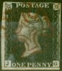 Collectible Postage Stamp from GB 1840 1d Penny Black SG2 Pl 2 (J-G) Fine Used Brown MX
