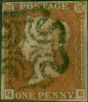 Rare Postage Stamp GB 1841 1d Red-Brown SG8 Pl 19 (Q-E) Good Used Black MX