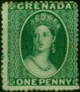 Grenada 1873 1d Deep Green SG10 Fine & Fresh MM  Queen Victoria (1840-1901) Old Stamps