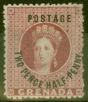 Old Postage Stamp from Grenada 1881 2 1/2d Rose-Lake SG22 Fine Mtd Mint
