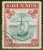 Collectible Postage Stamp from Grenada 1944 10s Slate-Blue & Carmine-Lake SG163d P.14 Wide V.F.U